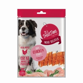 It's Treat Time Meat Delites Chicken Jerky with Calcium Twisted Bones