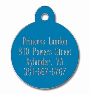 Jeffers Custom Personalized Engraved Circle ID Tags for Dogs & Cats