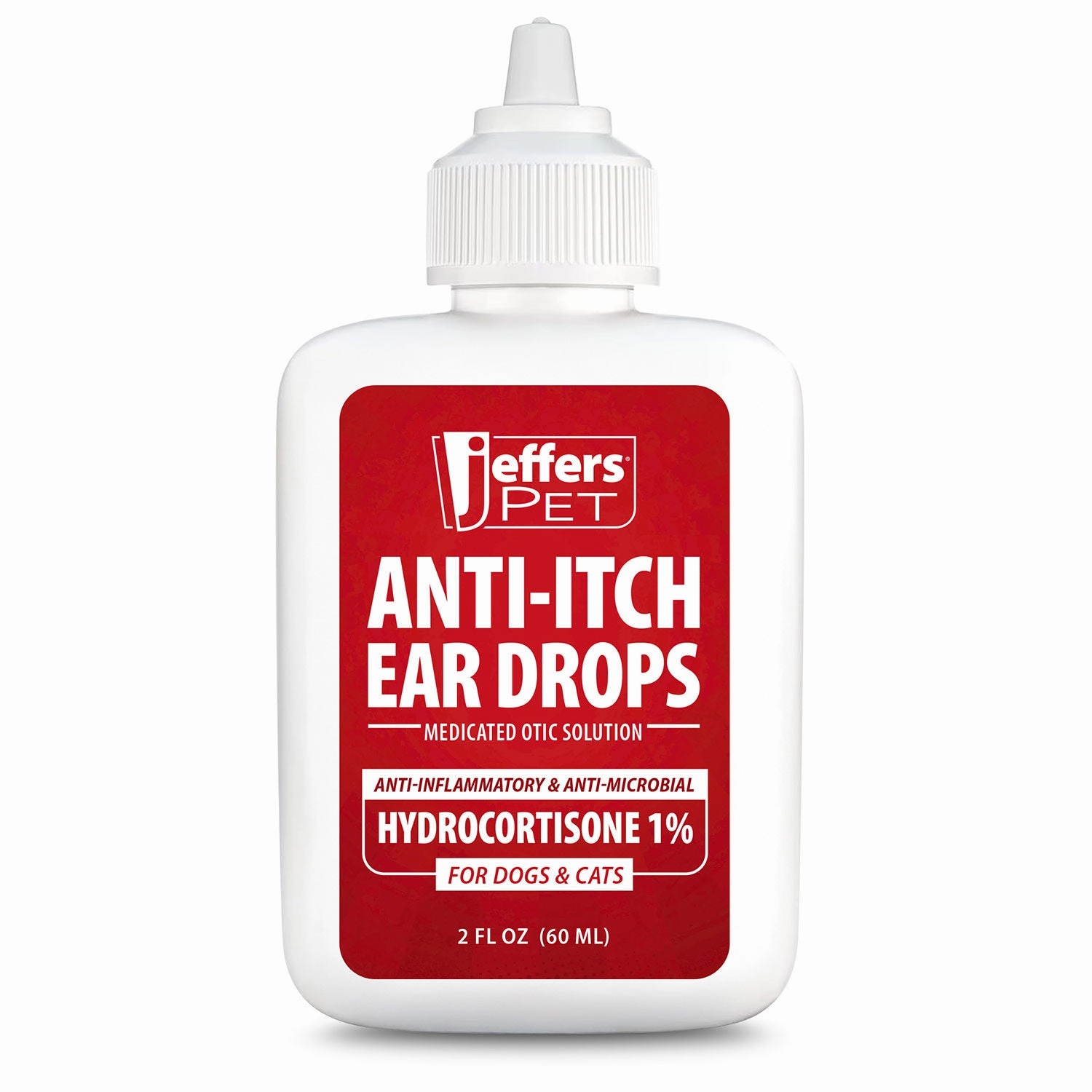 Jeffers Ear Flush and Anti-Itch Ear Drop Bundle for Dogs & Cats
