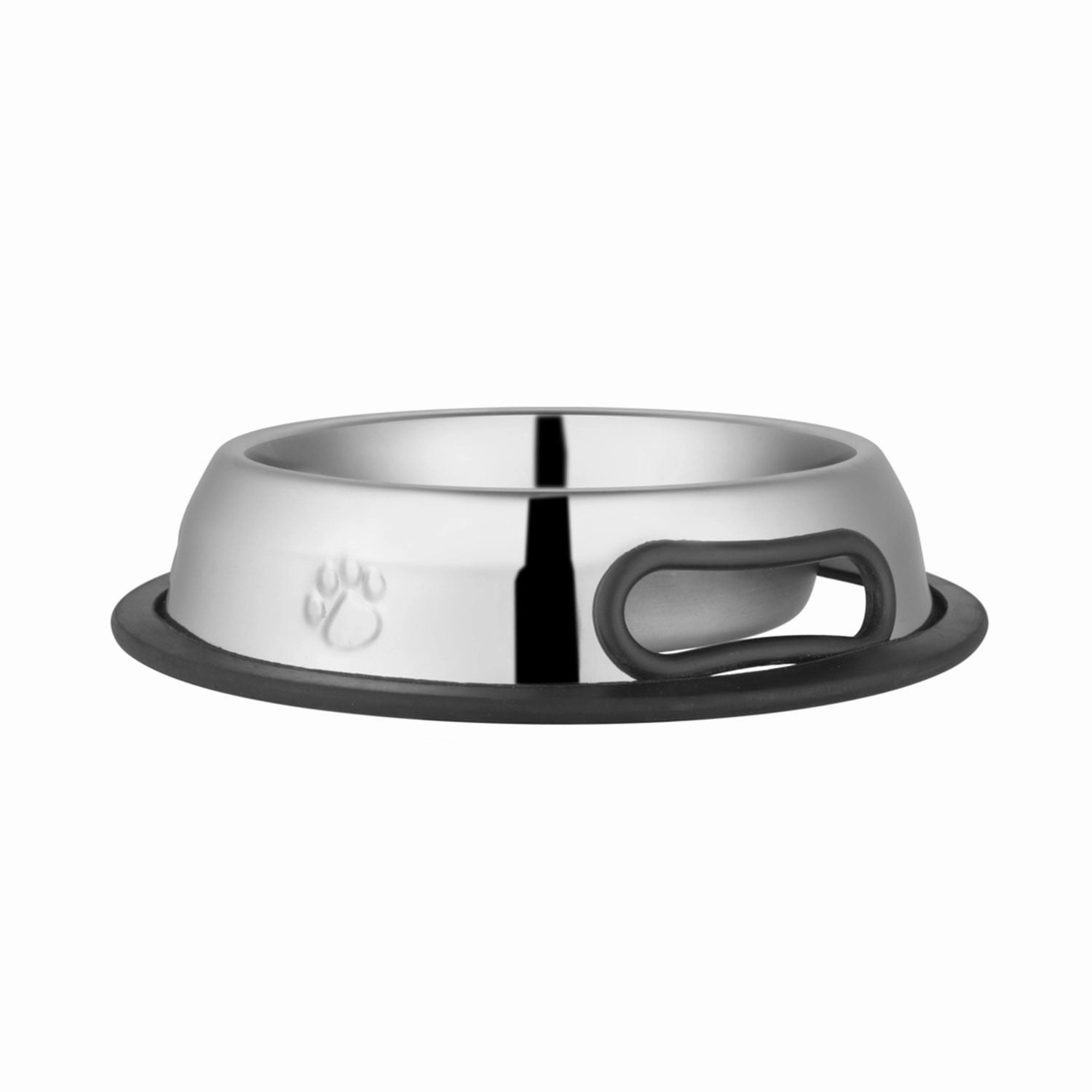 Jeffers Embossed No-Tip Anti-Skid Stainless Steel Pet Bowls