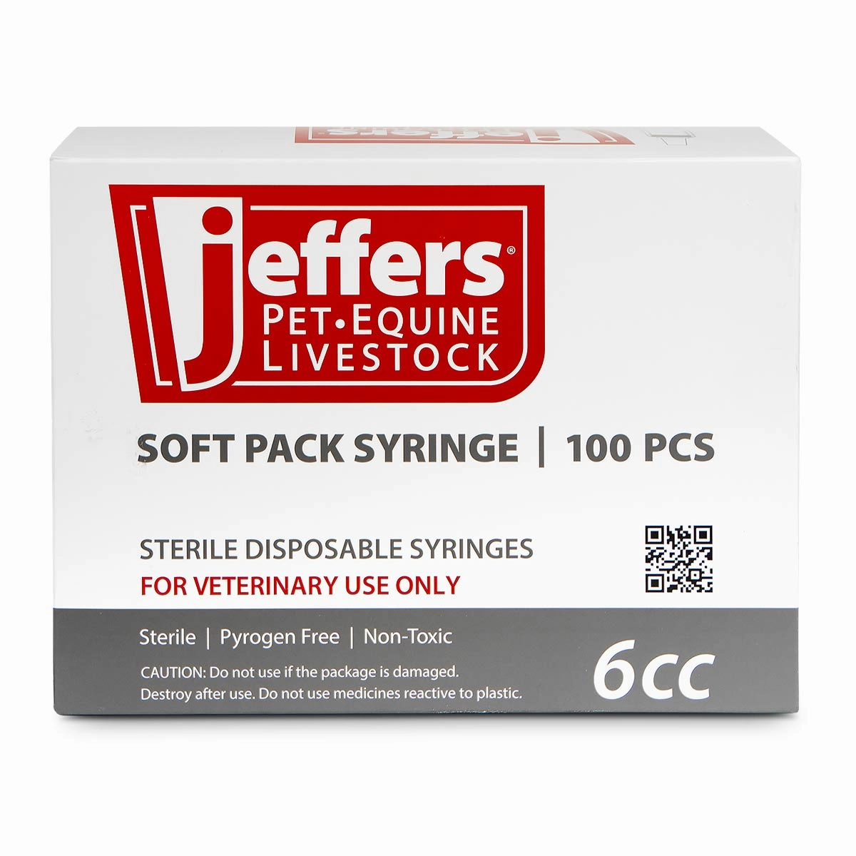 Jeffers Luer Slip Syringes, Box of 100