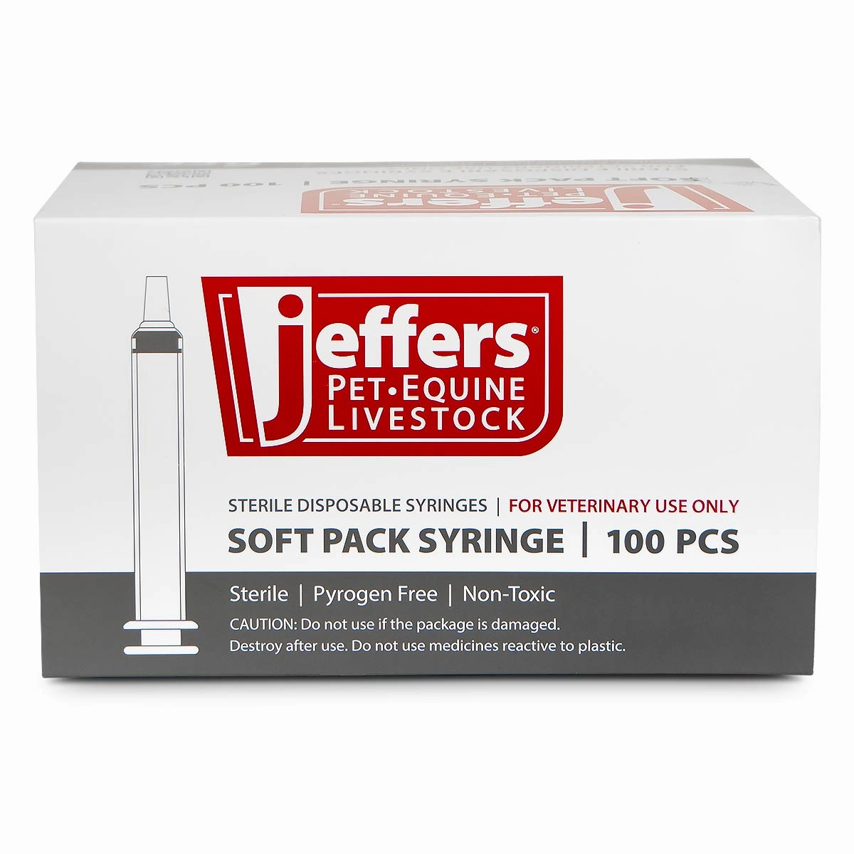 Jeffers Luer Slip Syringes, Box of 100