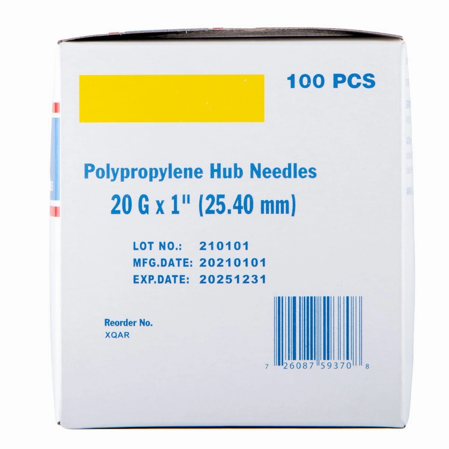 Jeffers Poly Hub Hypodermic Needles for Veterinary Use, Box of 100