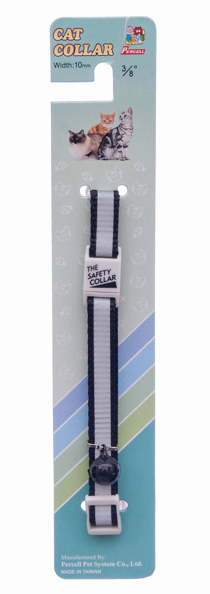 Jeffers Reflective Nylon Safety Collar with Bell for Cats