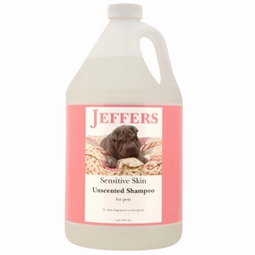 Jeffers Sensitive Skin Unscented, Dye-Free, Fragrance-Free Pet Shampoo, Gallon