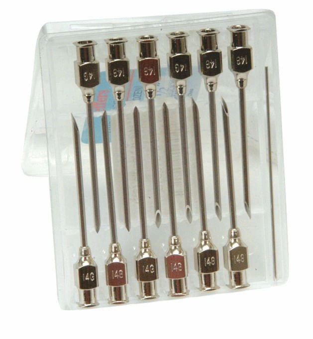 Jeffers Stainless Steel Veterinary Needles, 12 pack