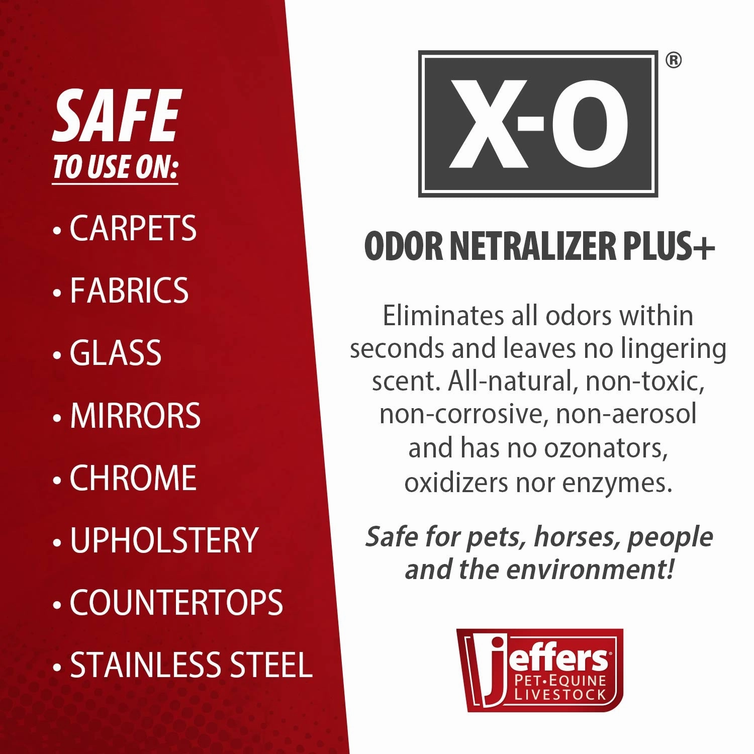 Jeffers X-O Pet Odor Neutralizer Plus   Cleaner Concentrate