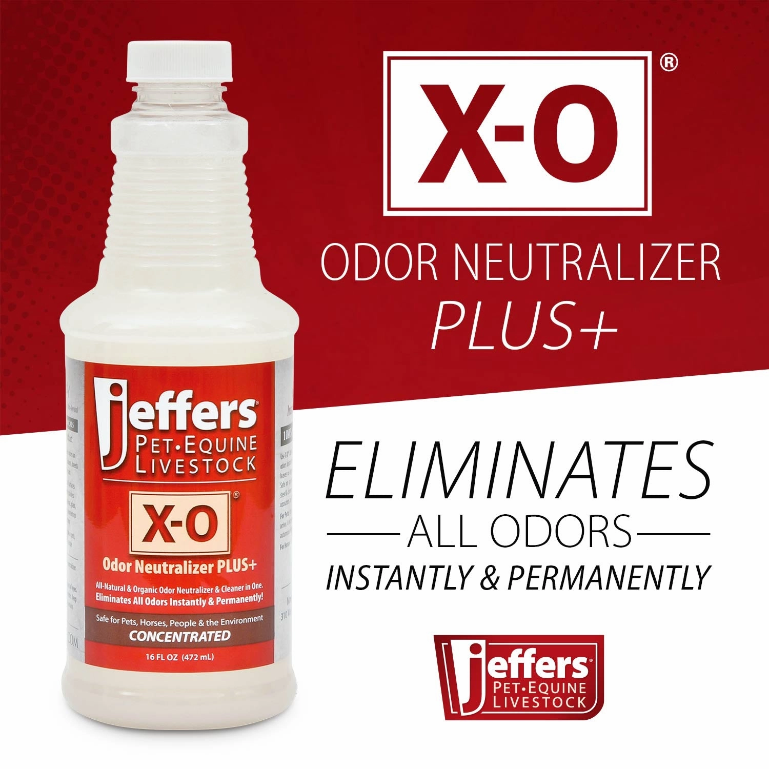 Jeffers X-O Pet Odor Neutralizer Plus   Cleaner Concentrate