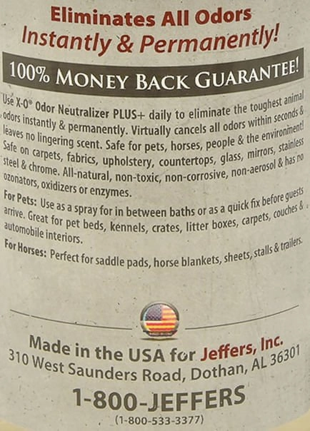 Jeffers X-O Pet Odor Neutralizer Plus   Cleaner Concentrate