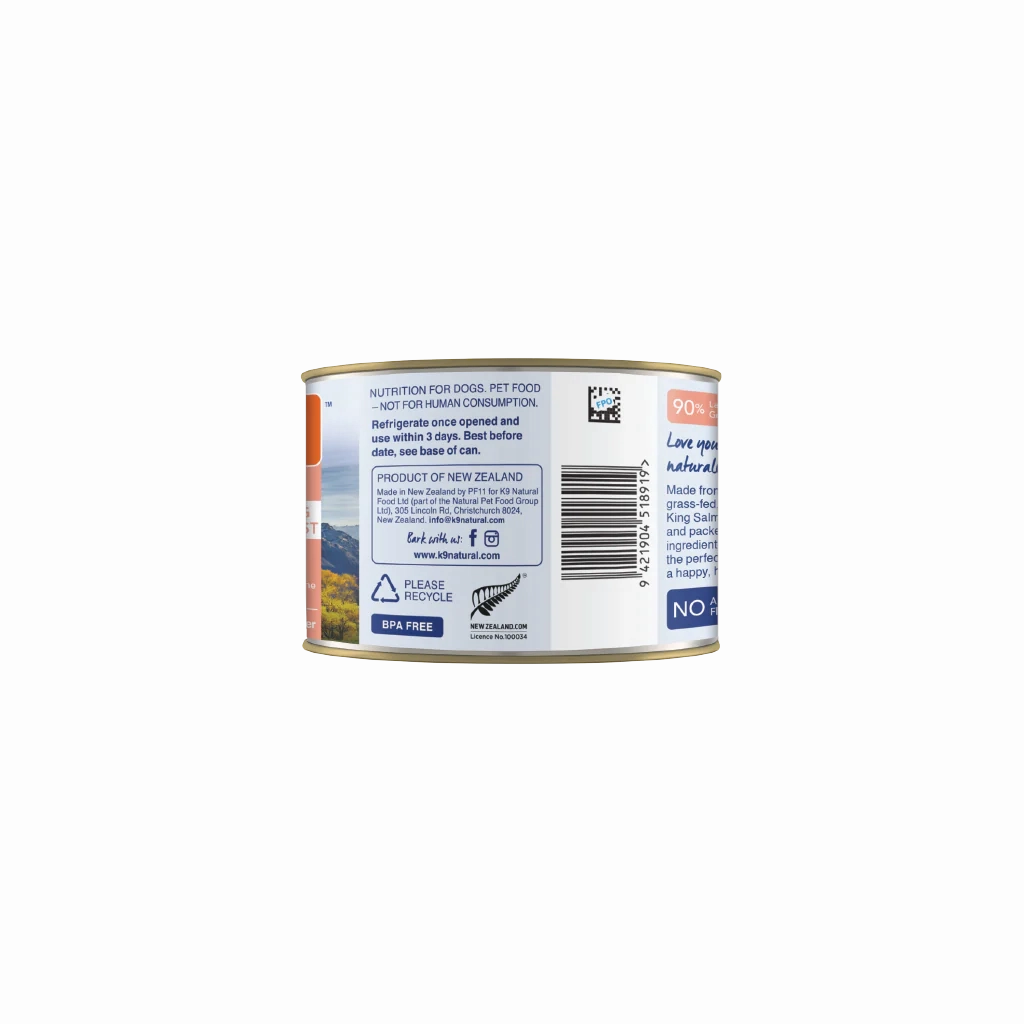 K9 Natural Canned Dog Food - Lamb & King Salmon Feast