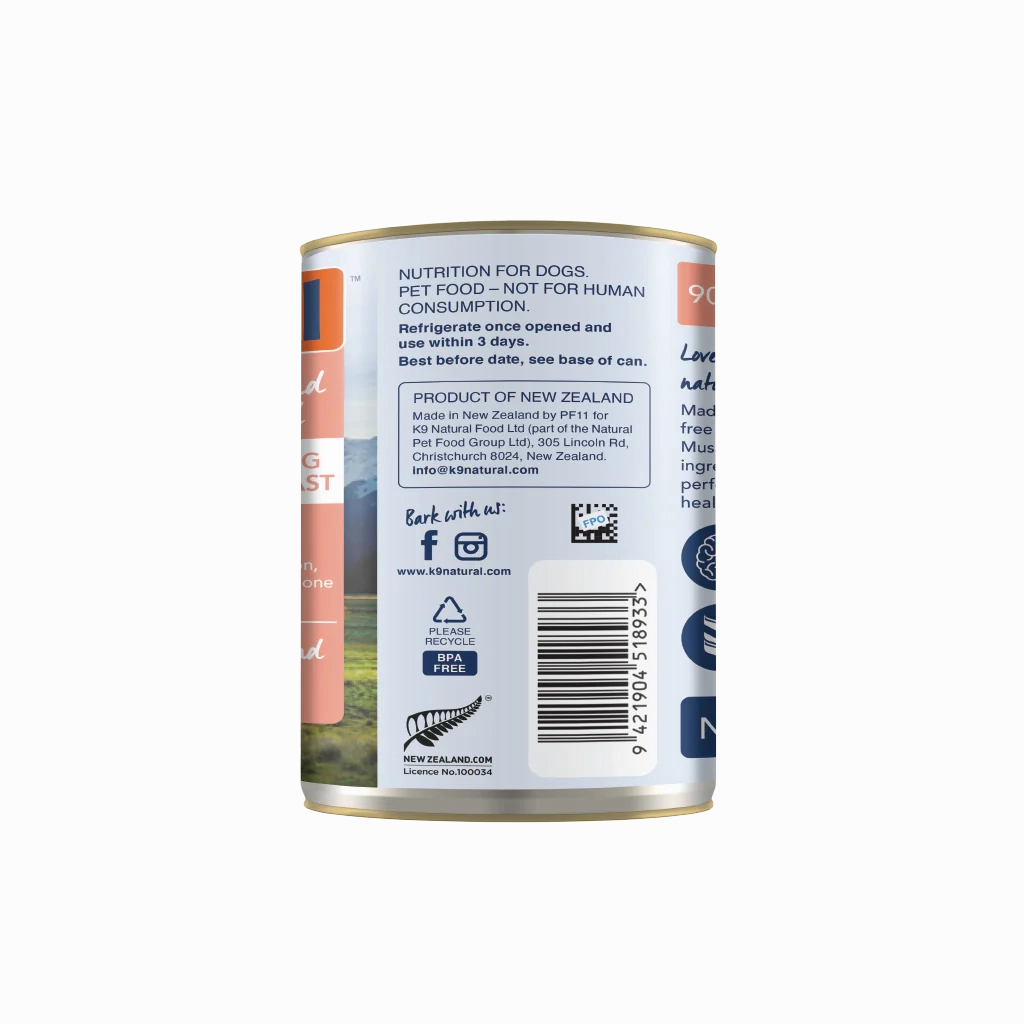 K9 Natural Canned Dog Food - Lamb & King Salmon Feast