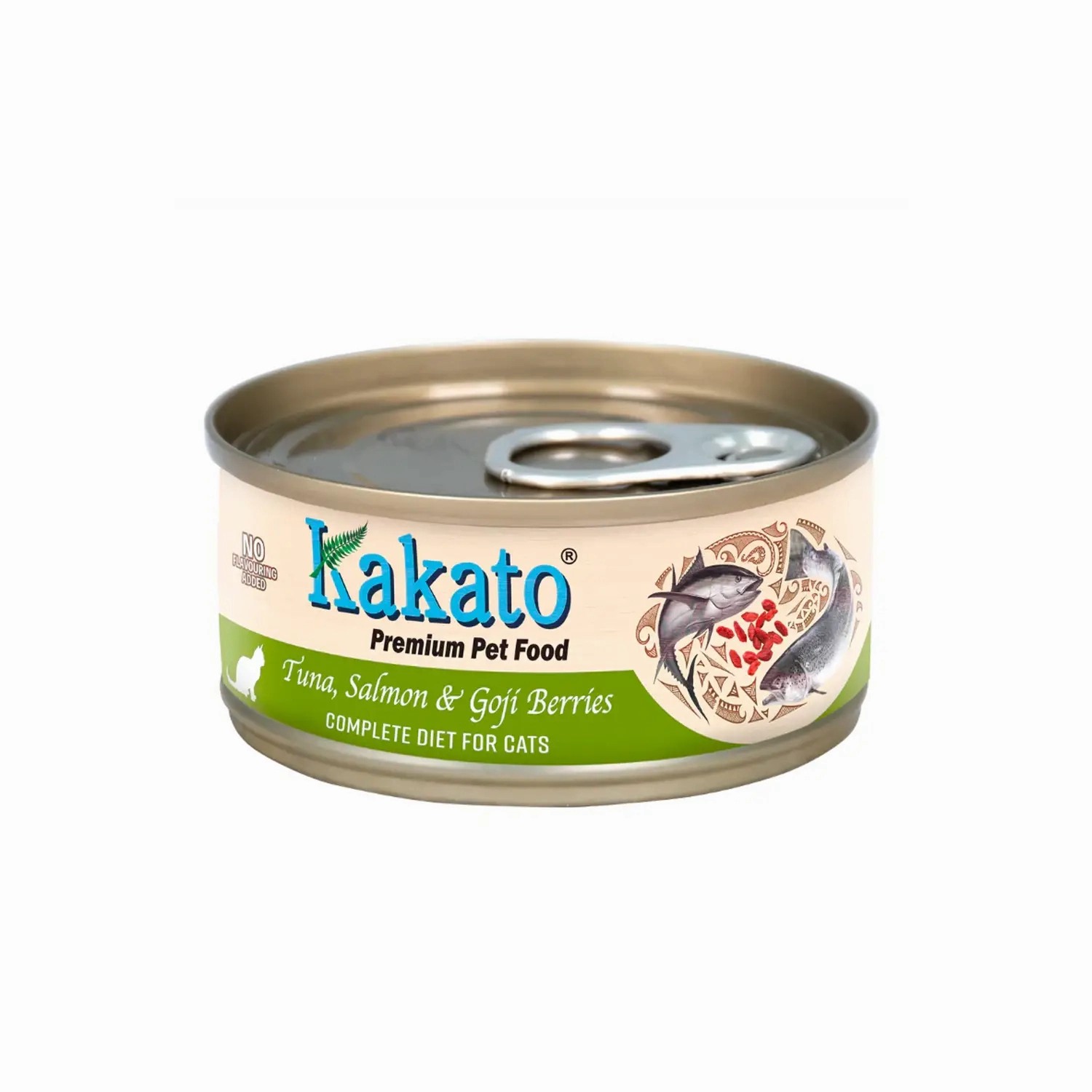 Kakato - Complete Diet Tinned Food for Cats - Tuna, Salmon & Goji Berries 70g