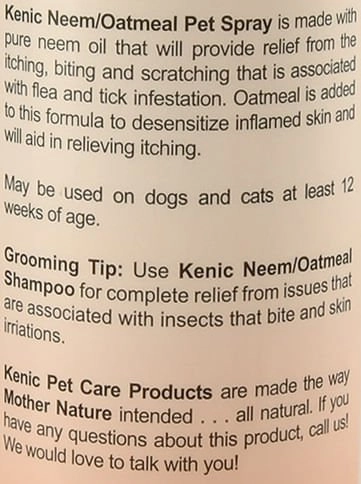 Kenic Neem/Oatmeal Anti-Itch Spray