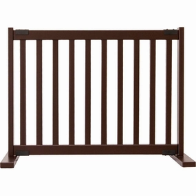 Kensington Series Free Standing Solid Wood Dog Gate Mahogany