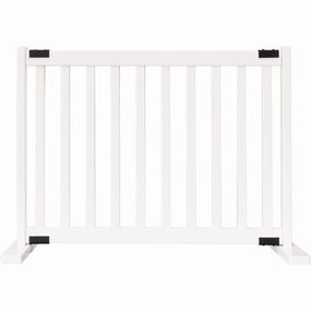Kensington Series Free Standing Solid Wood Dog Gate White