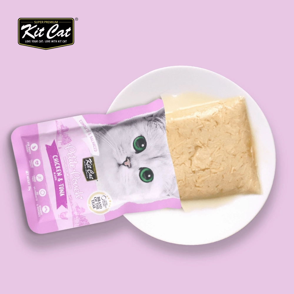 Kit Cat Chicken and Tuna, Salmon Cat Wet Food Combo