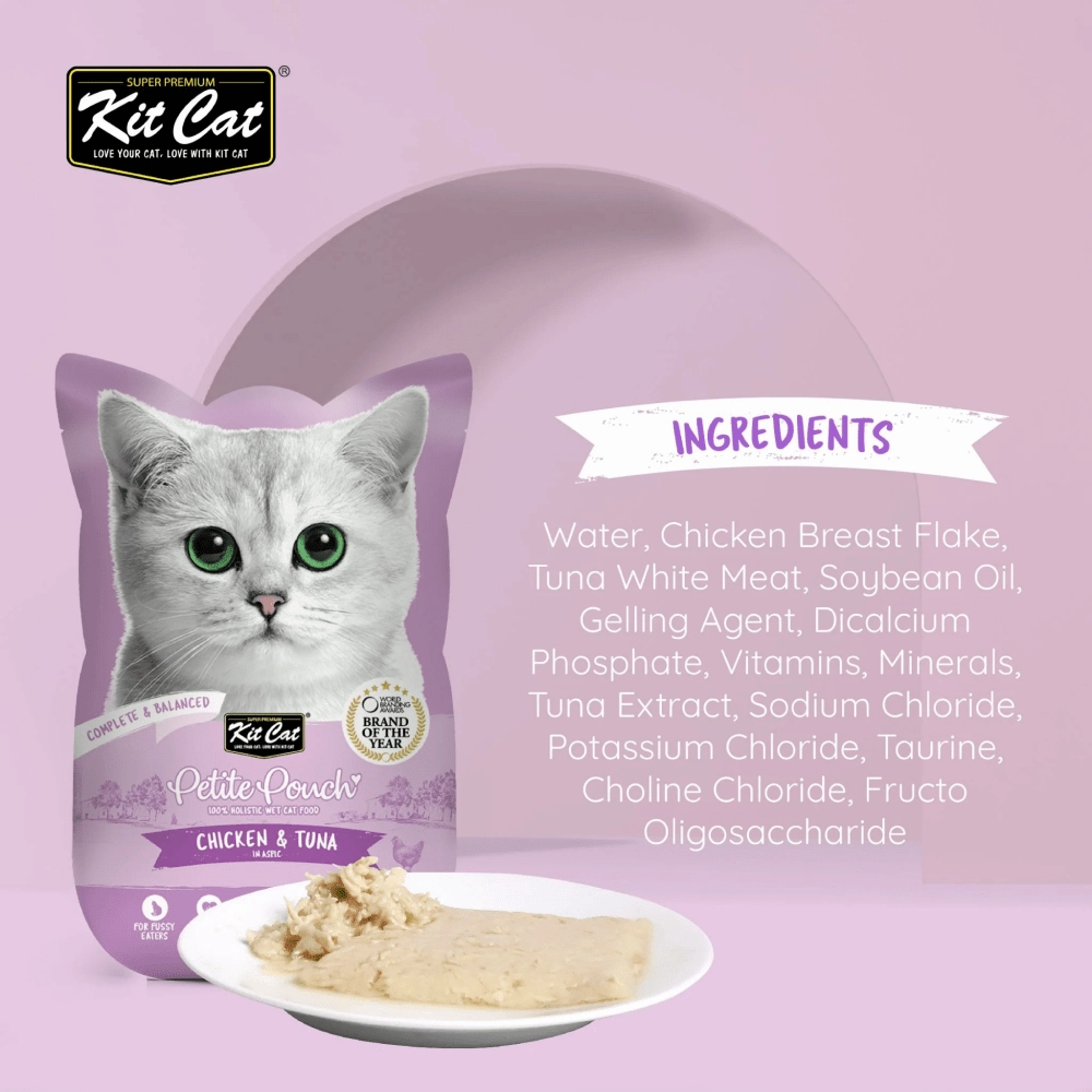 Kit Cat Chicken and Tuna, Salmon Cat Wet Food Combo