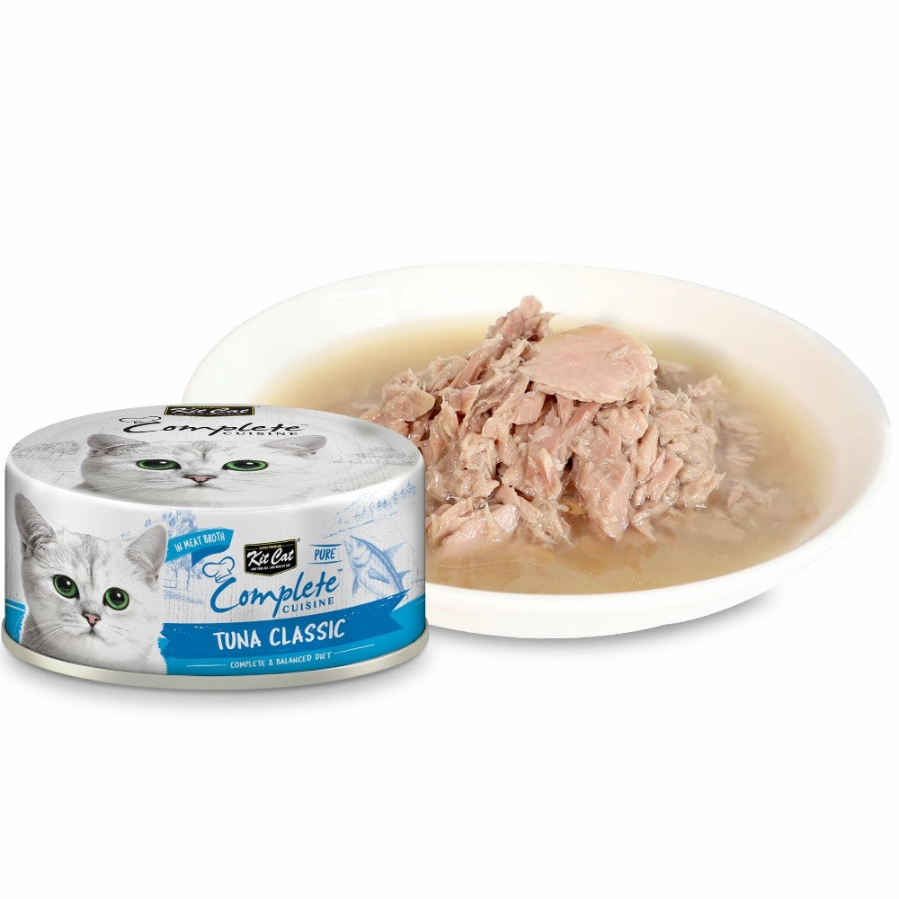 Kit Cat Complete Cuisine Pure Tuna Classic Grain-Free Canned Cat Food 70g