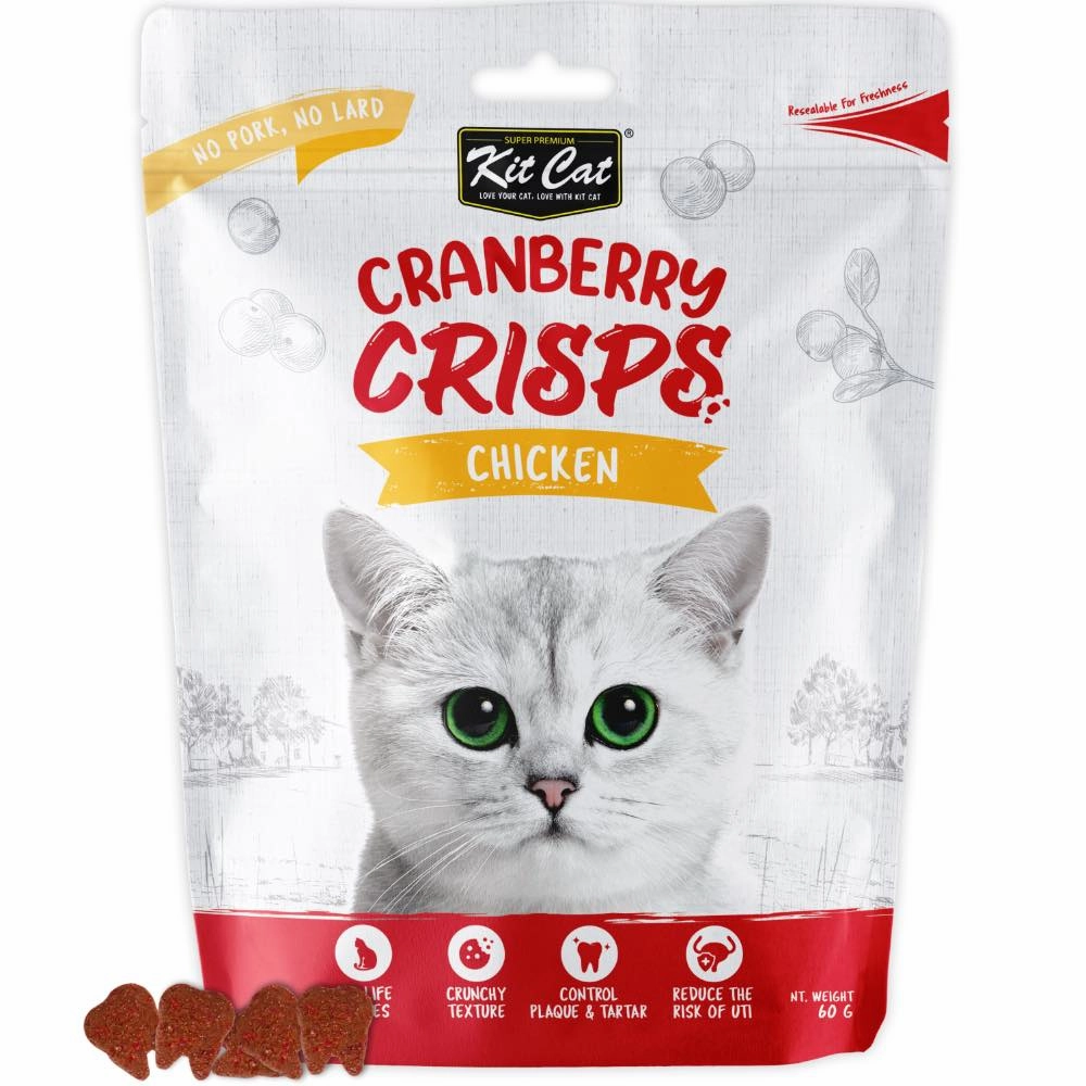 Kit Cat Cranberry Crisps Chicken Cat Treats 60g