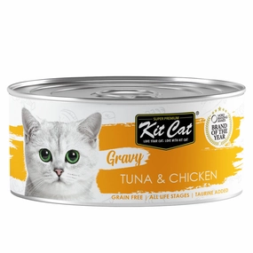 Kit Cat Gravy Tuna & Chicken Grain-Free Canned Cat Food 70g
