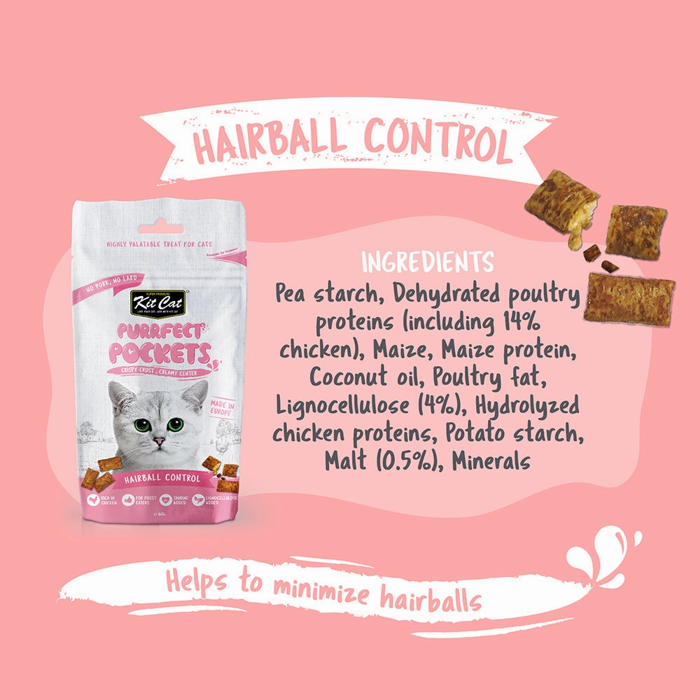 KitCat Cat Purrfect Pockets Hairball Control 60g