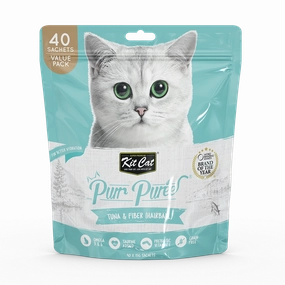 KitCat Purr Puree Value Pack Tuna & Fiber 600g (40 Sachets x 15g)