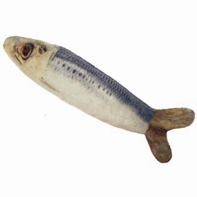 Kittybelles Plush Cat Toy Sardine Fish 4"
