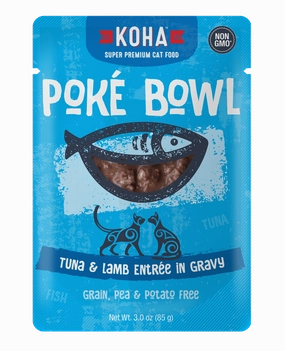 Koha Pok Bowl Tuna & Lamb Entre in Gravy Wet Cat Food Pouch
