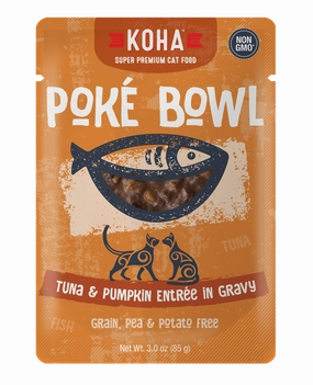 Koha Pok Bowl Tuna & Pumpkin Entre in Gravy Wet Cat Food Pouch