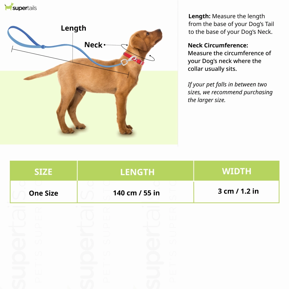 Let's Wag Single Handle Fabric Leash for Dogs (Pink)