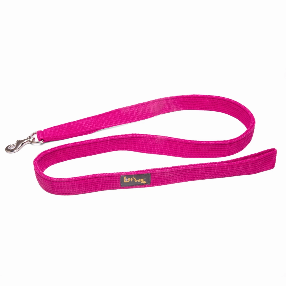 Let's Wag Single Handle Fabric Leash for Dogs (Pink)