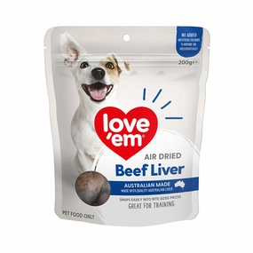 Love'em Dog Air Dried Beef Liver 200g
