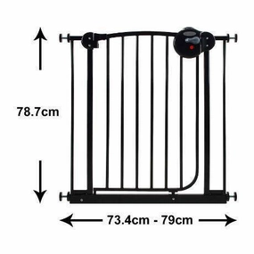 Lucky Baby Smart System 2-Way Swing Back Gate Black (SG-21BK)