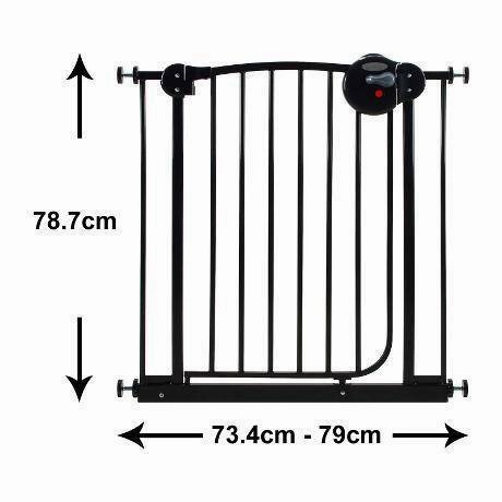 Lucky Baby Smart System 2-Way Swing Back Gate Black (SG-21BK)