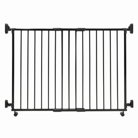 Lucky Baby Smart System Extendable Gate On Wheel Without Step Over Bar Black (SG-86B)