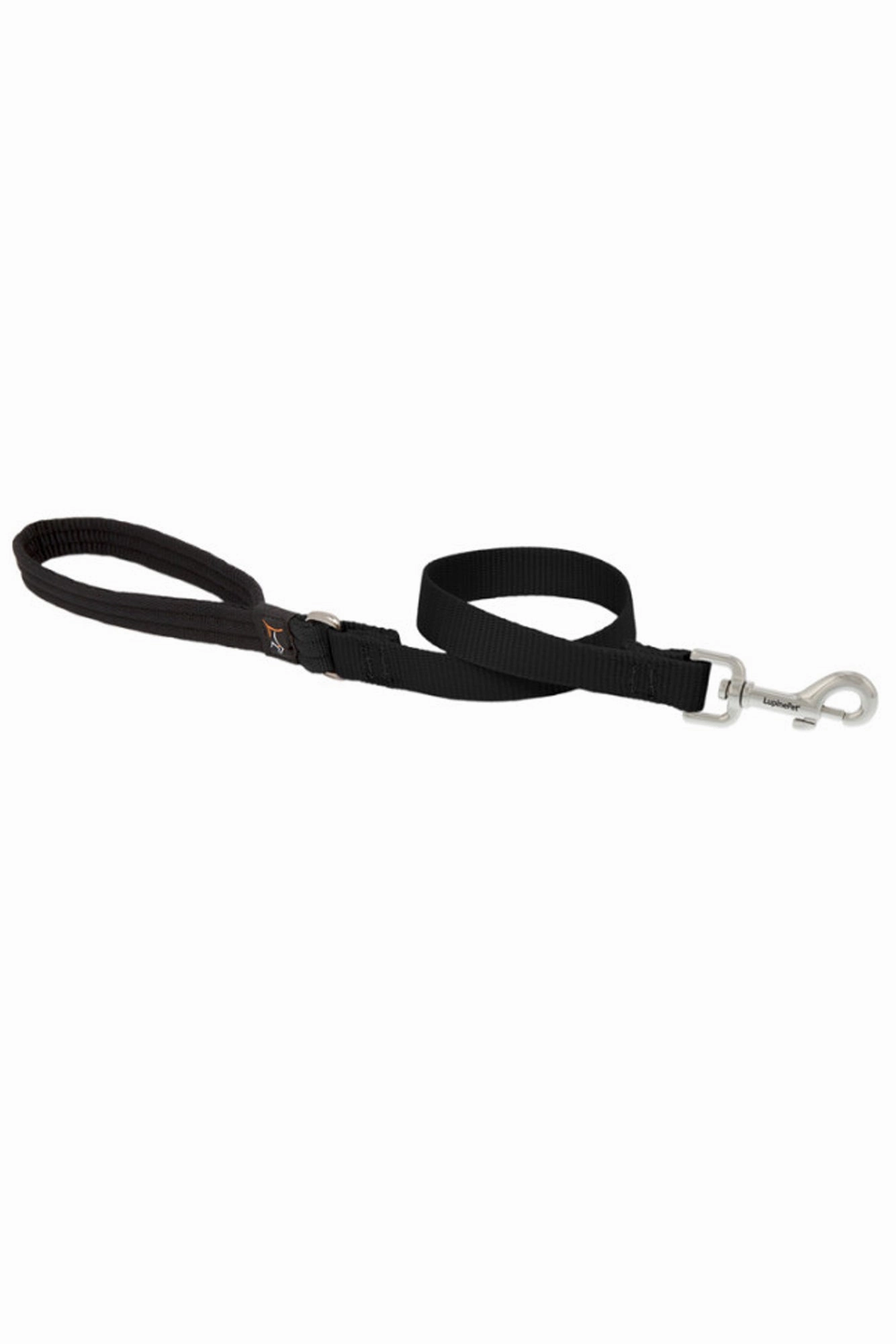 LupinePet Basic Solids Black 2ft Dog Leash