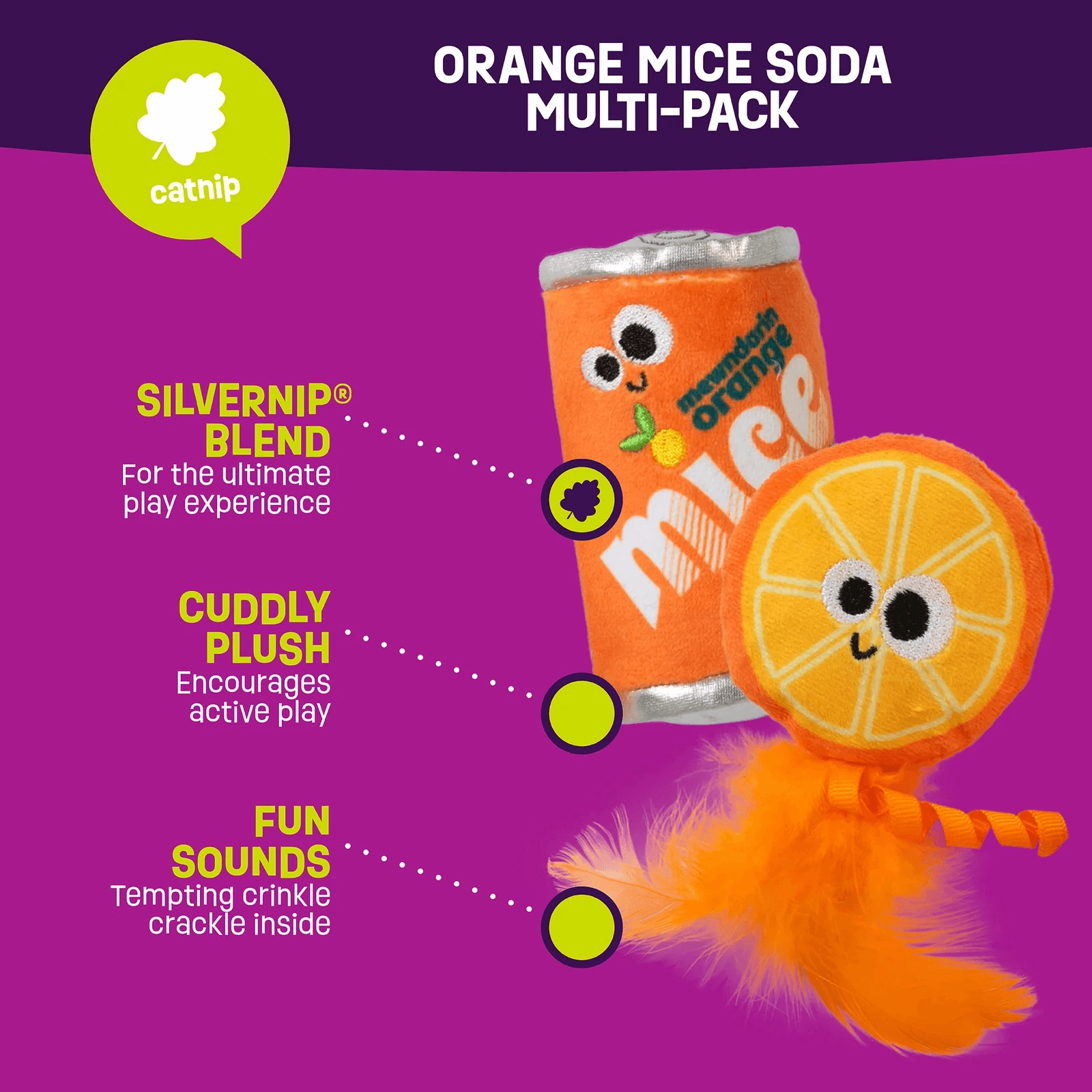 Mad Cat Orange Mice Soda