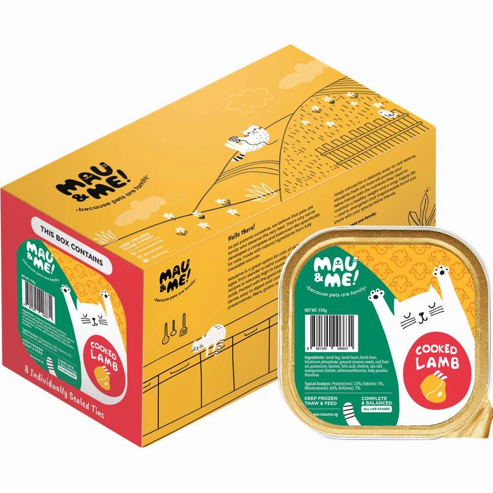 Mau&Me Cooked Lamb Frozen Cat Food
