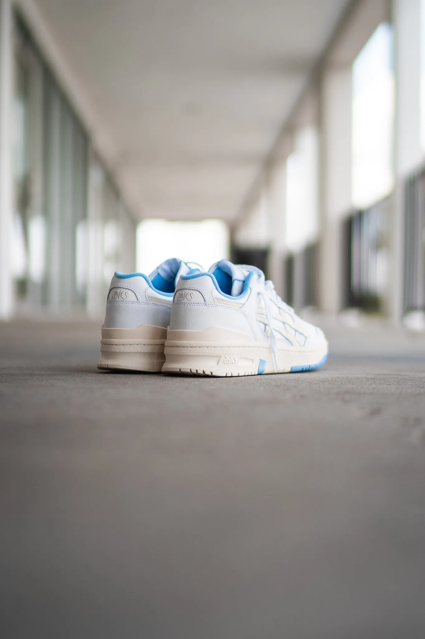 Asics EX89 pour Homme (Blanc/Crême/Bleu Poudre)