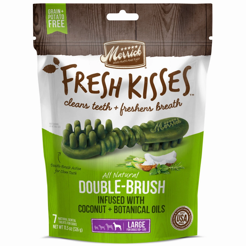 Merrick Fresh Kisses Grain Free Coconut Oil & Botanicals Large Dental Dog Treats