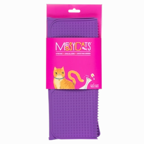 Messy Cats Silicone Litter Mat - Purple