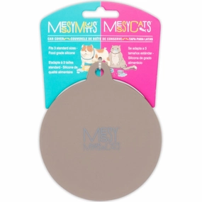 Messy Mutts & Cats Silicone Universal Cat & Dog Food Can Cover (Grey)