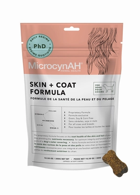 MicrocynAH phD Dog Treats - Skin   Coat Formula 60's
