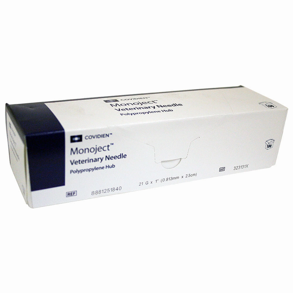 Monoject Needle, Polypropylene Hub, 100 Count