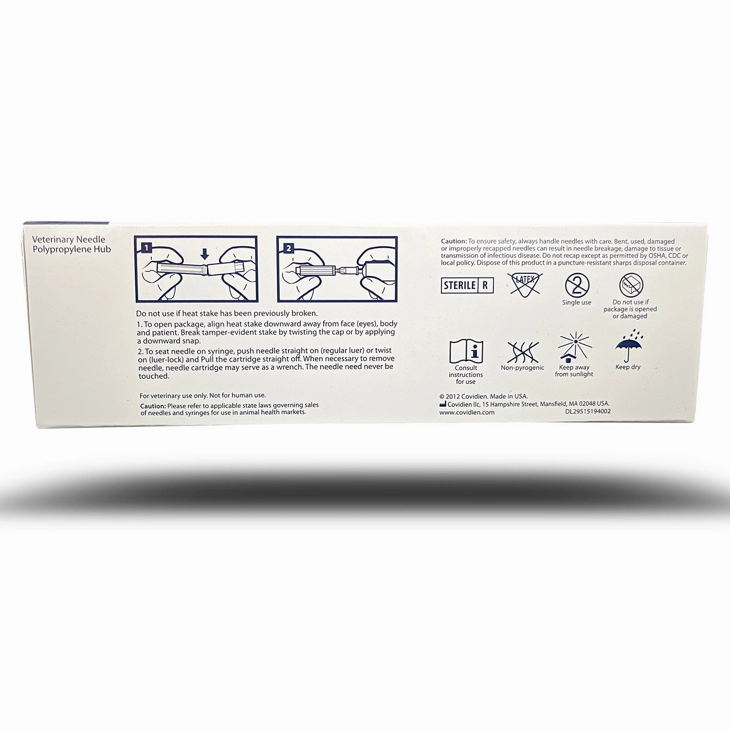 Monoject Needle, Polypropylene Hub, 100 Count