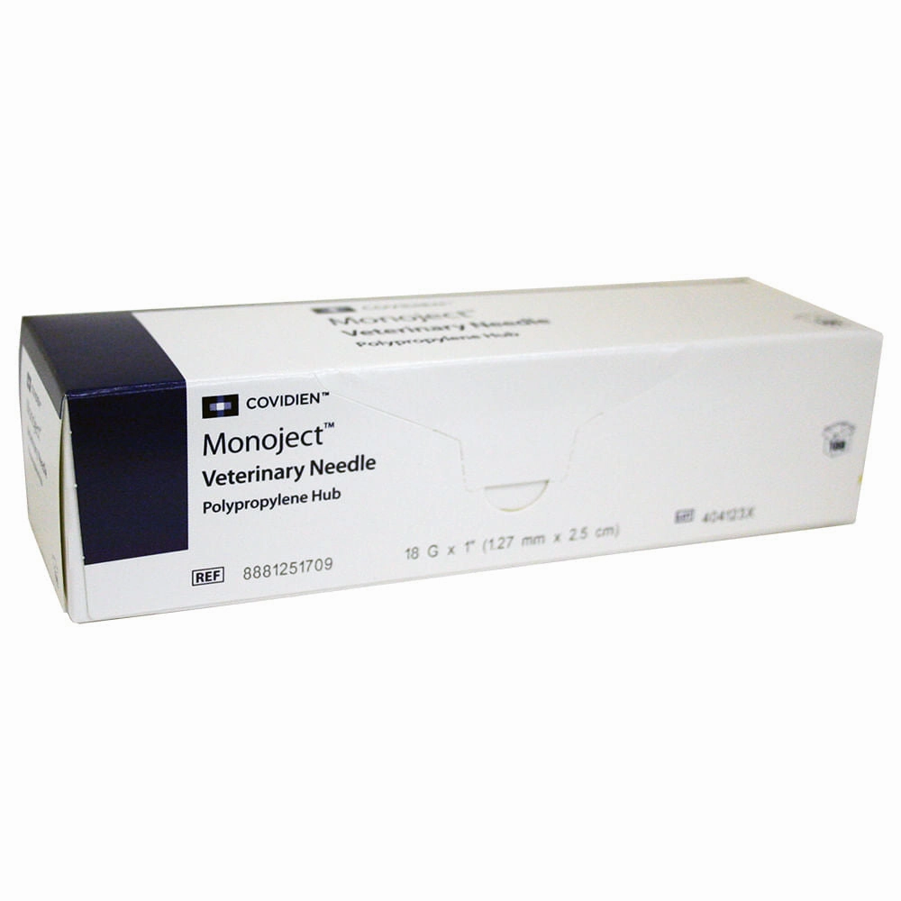 Monoject Needle, Polypropylene Hub, 100 Count