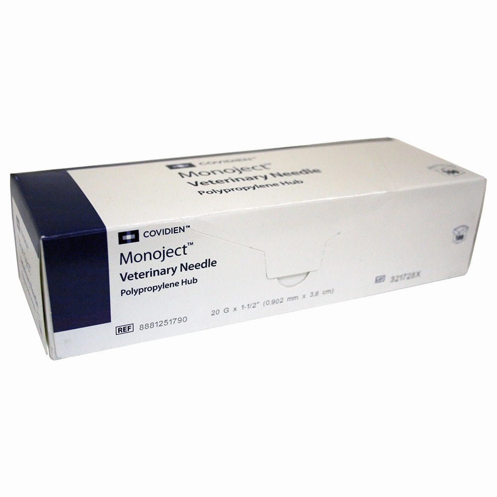 Monoject Needle, Polypropylene Hub, 100 Count