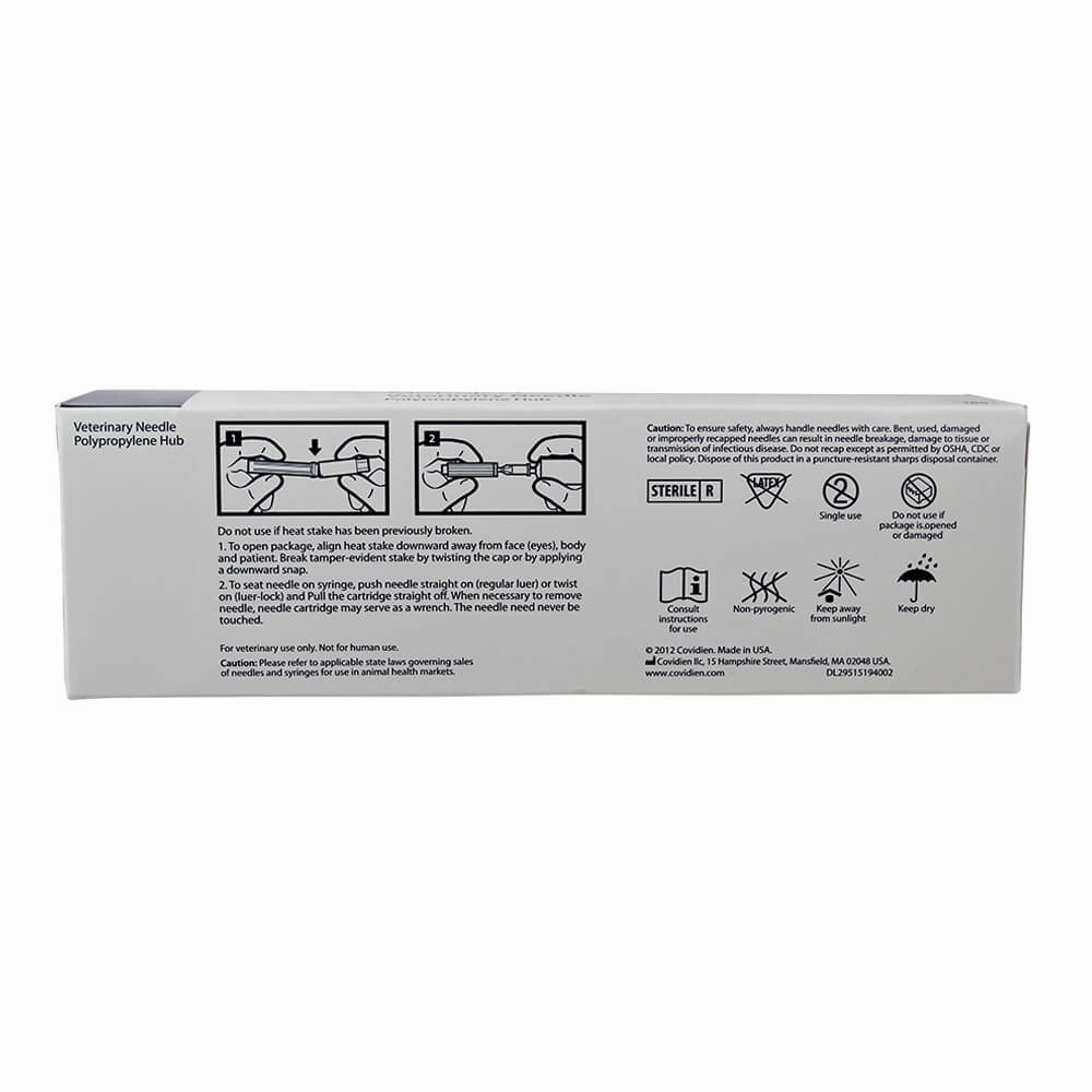 Monoject Needle, Polypropylene Hub, 100 Count