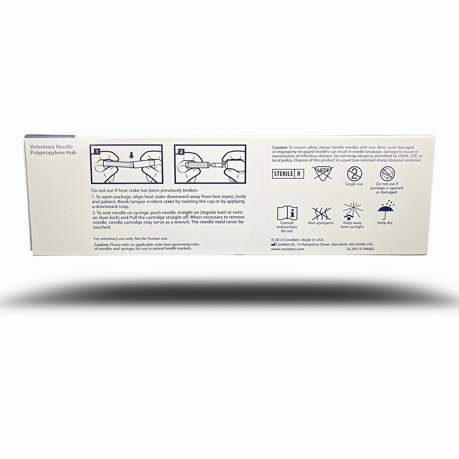 Monoject Needle, Polypropylene Hub, 100 Count