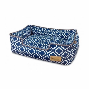 Moroccan Lounge Dog Bed Navy Blue